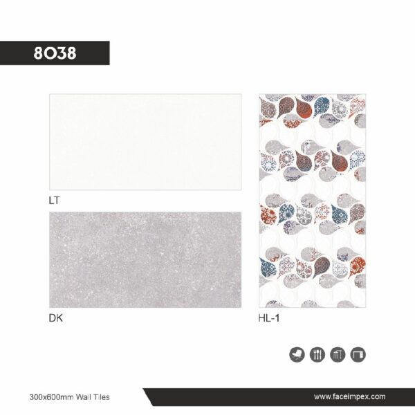 Glossy ceramic wall tiles 300x600mm for bathroom and kitchen – Fea Ceramics