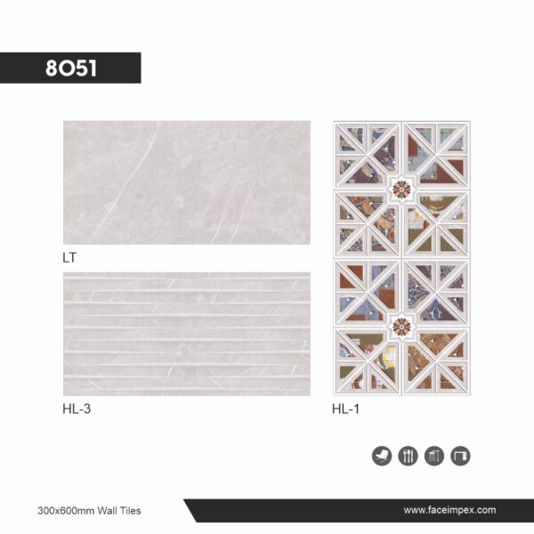 Glossy ceramic wall tiles 300x600mm for bathroom and kitchen – Fea Ceramics