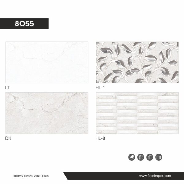 uxury glossy finish wall tiles for bathrooms and kitchens