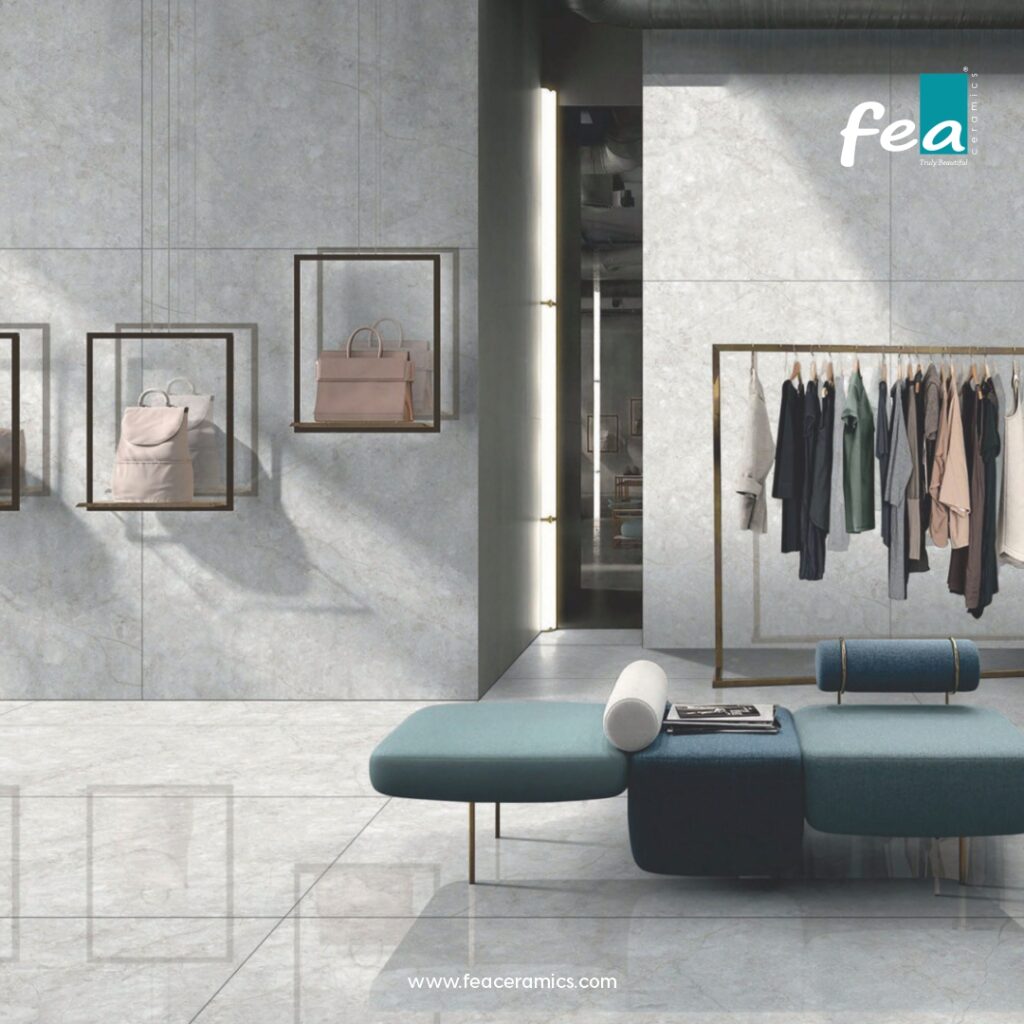 FEA Ceramics slab porcelain tiles – premium large-format tiles for luxurious interiors.