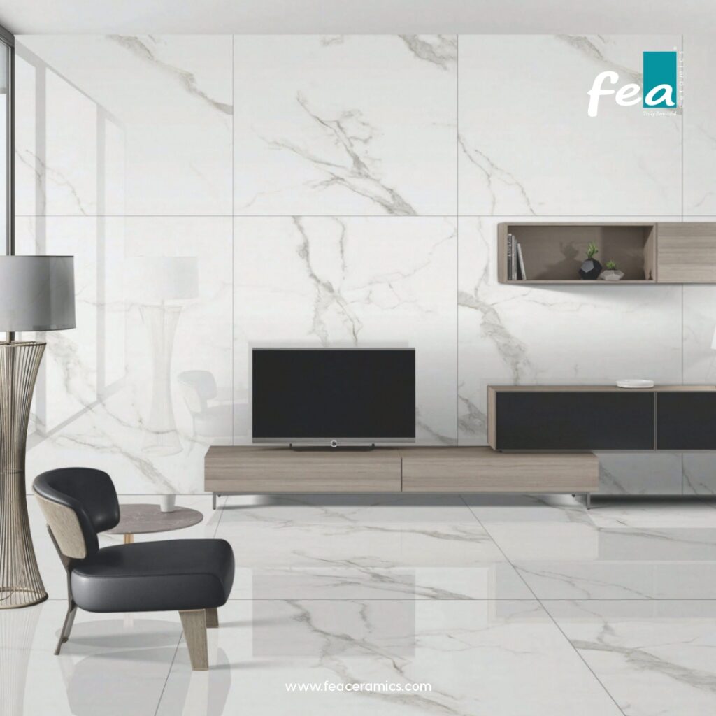 FEA Ceramics slab porcelain tiles – premium large-format tiles for luxurious interiors.