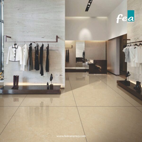 Large porcelain slab tiles by FEA Ceramics for seamless and luxurious interiors.