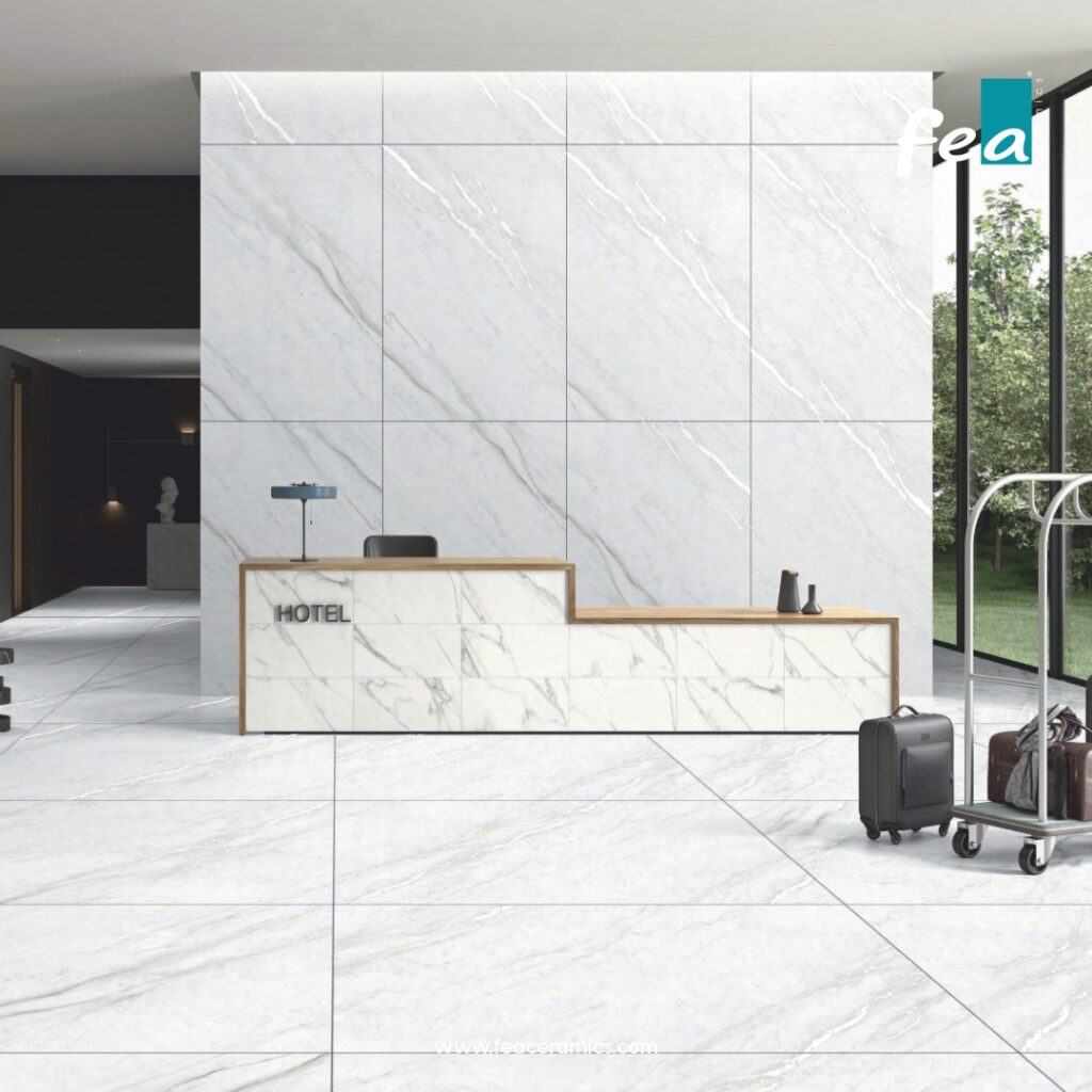 FEA Ceramics slab porcelain tiles – premium large-format tiles for luxurious interiors.