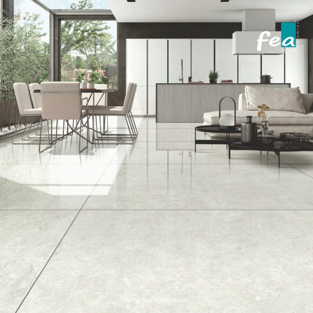 FEA Ceramics slab porcelain tiles – premium large-format tiles for luxurious interiors.