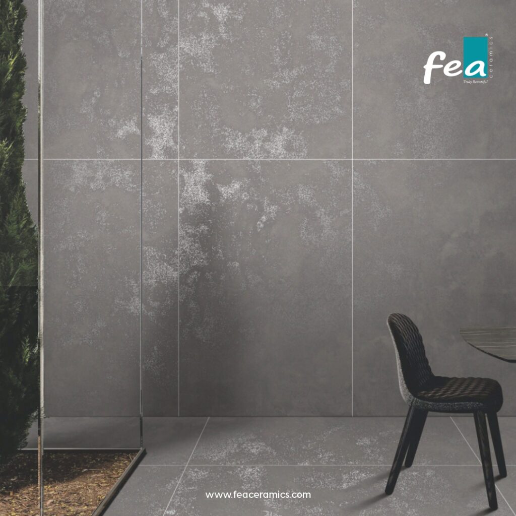 High-quality slab porcelain tiles by FEA Ceramics for seamless interiors.