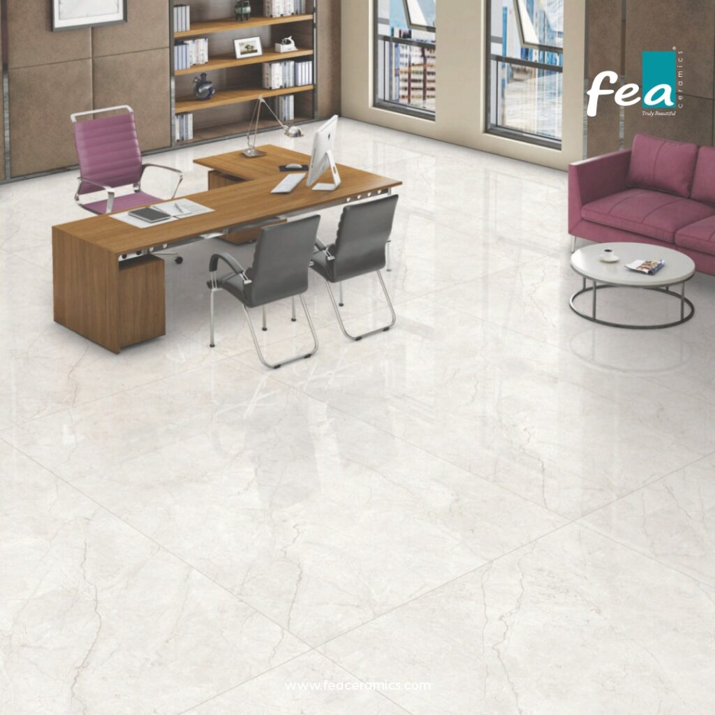 High-quality slab porcelain tiles by FEA Ceramics for seamless interiors.