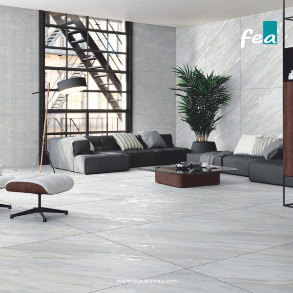 Luxury slab porcelain tile collection by FEA Ceramics with elegant finishes.