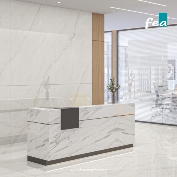 High-end slab porcelain tiles by FEA Ceramics - elegant surfaces for interiors.