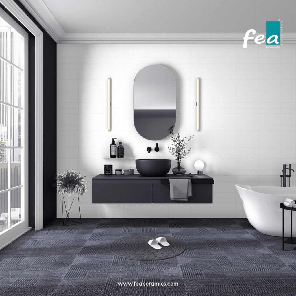Modern subway wall tiles from FEA Ceramics – elegant tiles for kitchens and bathrooms.
