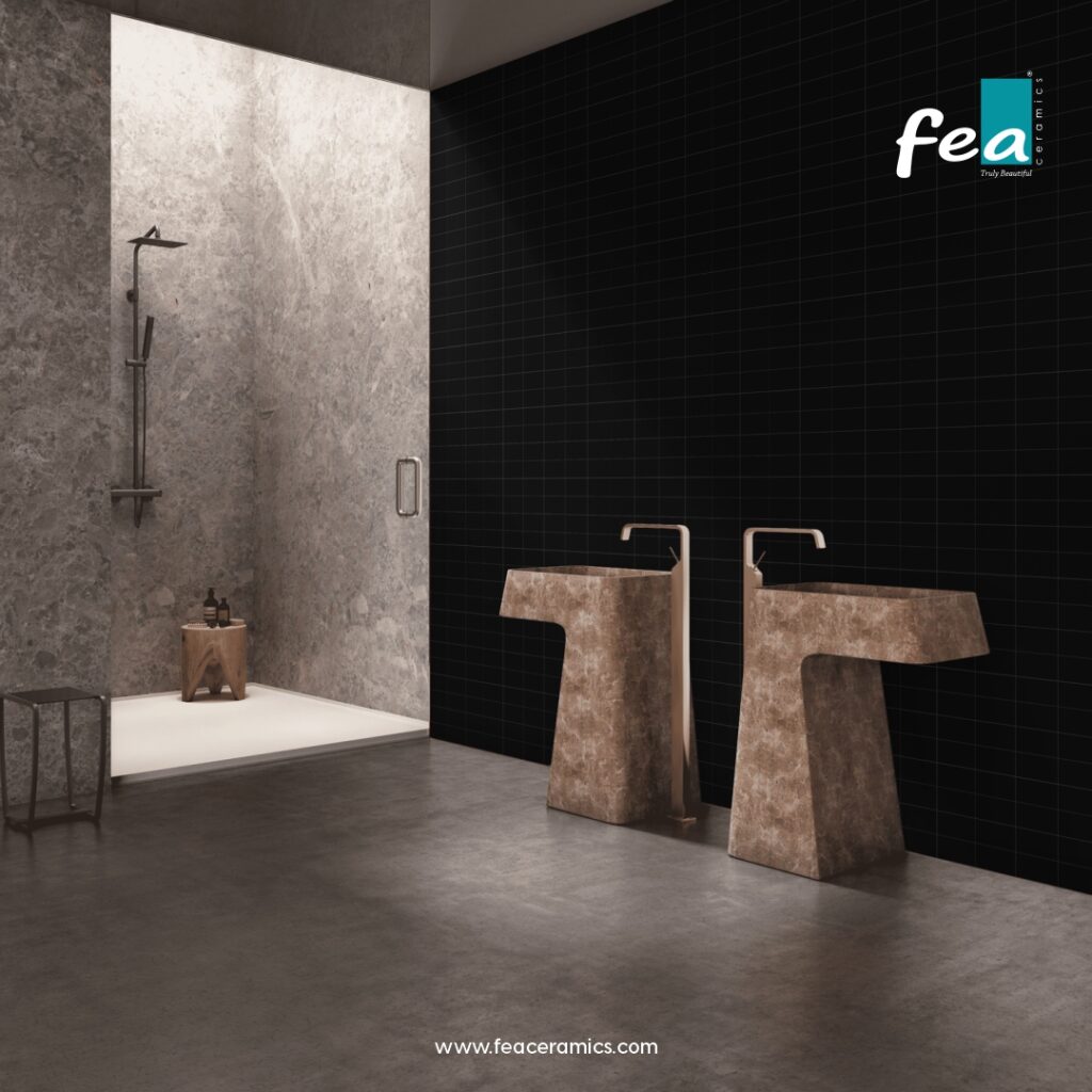 FEA Ceramics glossy and matte subway wall tiles for contemporary home décor.