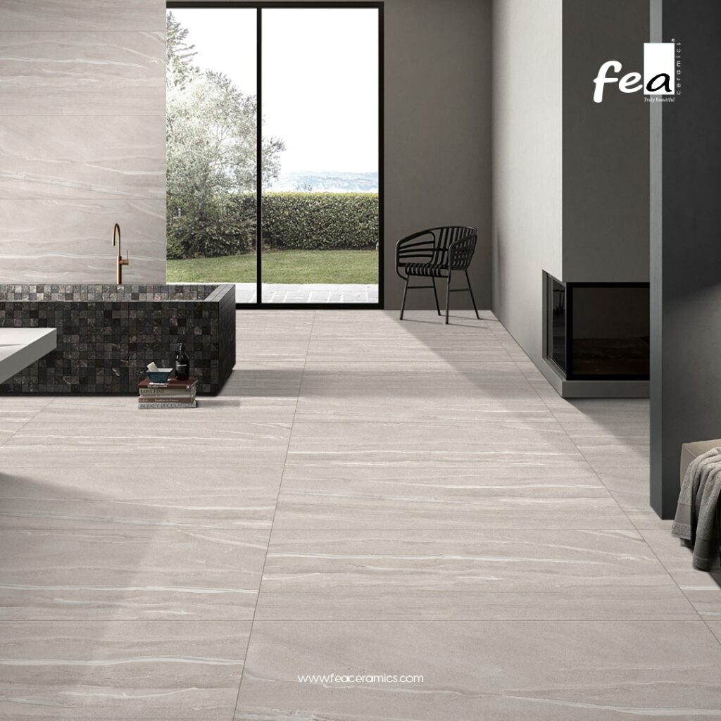 &ldquo;Minimal and modern porcelain tiles by FEA Ceramics for timeless interiors.&rdquo;