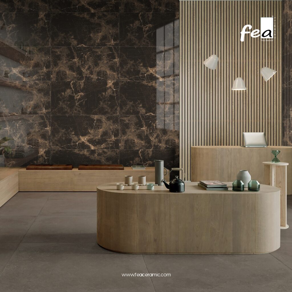 &ldquo;FEA Ceramics porcelain tile surfaces designed for luxury floors and walls.&rdquo;