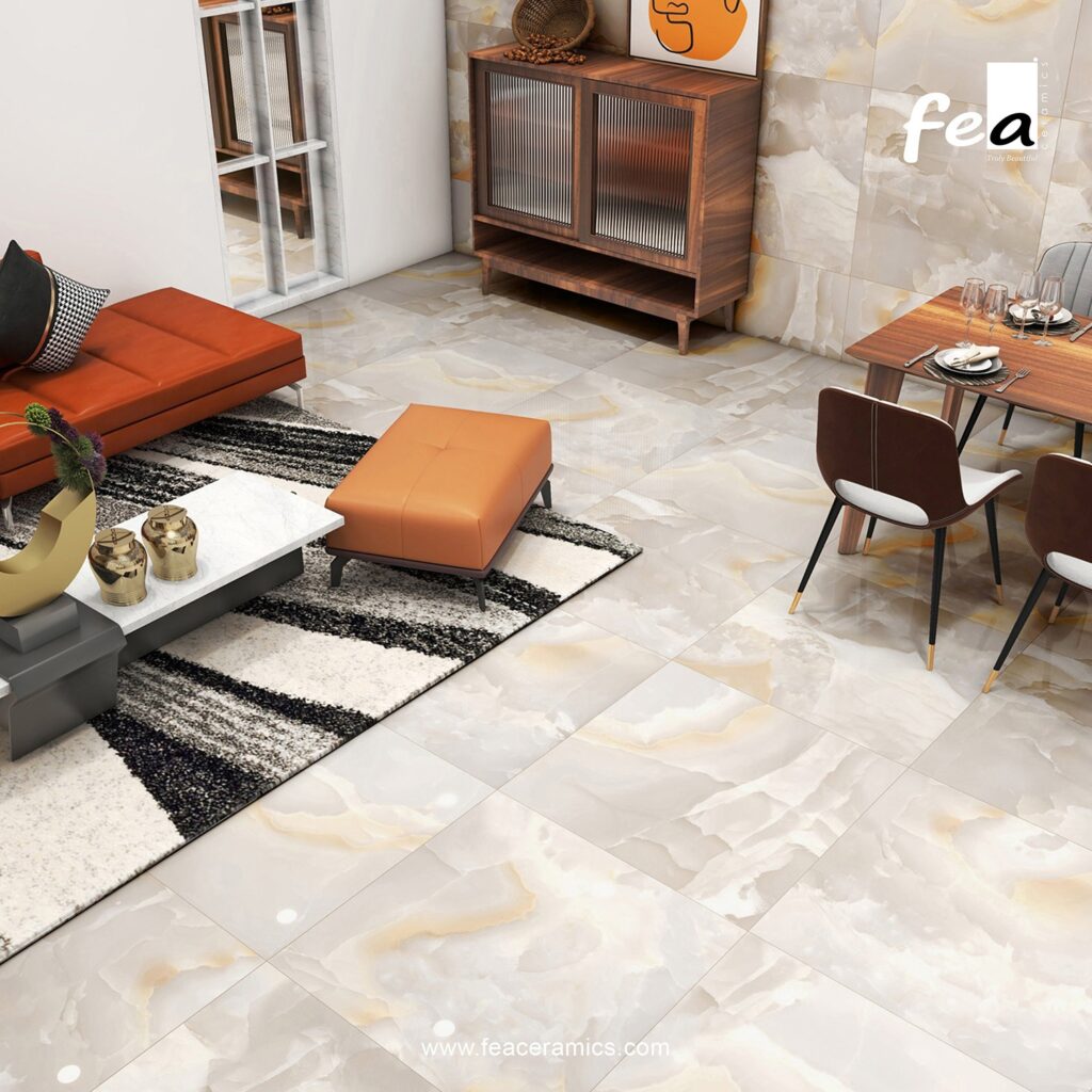 &ldquo;FEA Ceramics porcelain tiles with natural stone-inspired aesthetics.&rdquo;