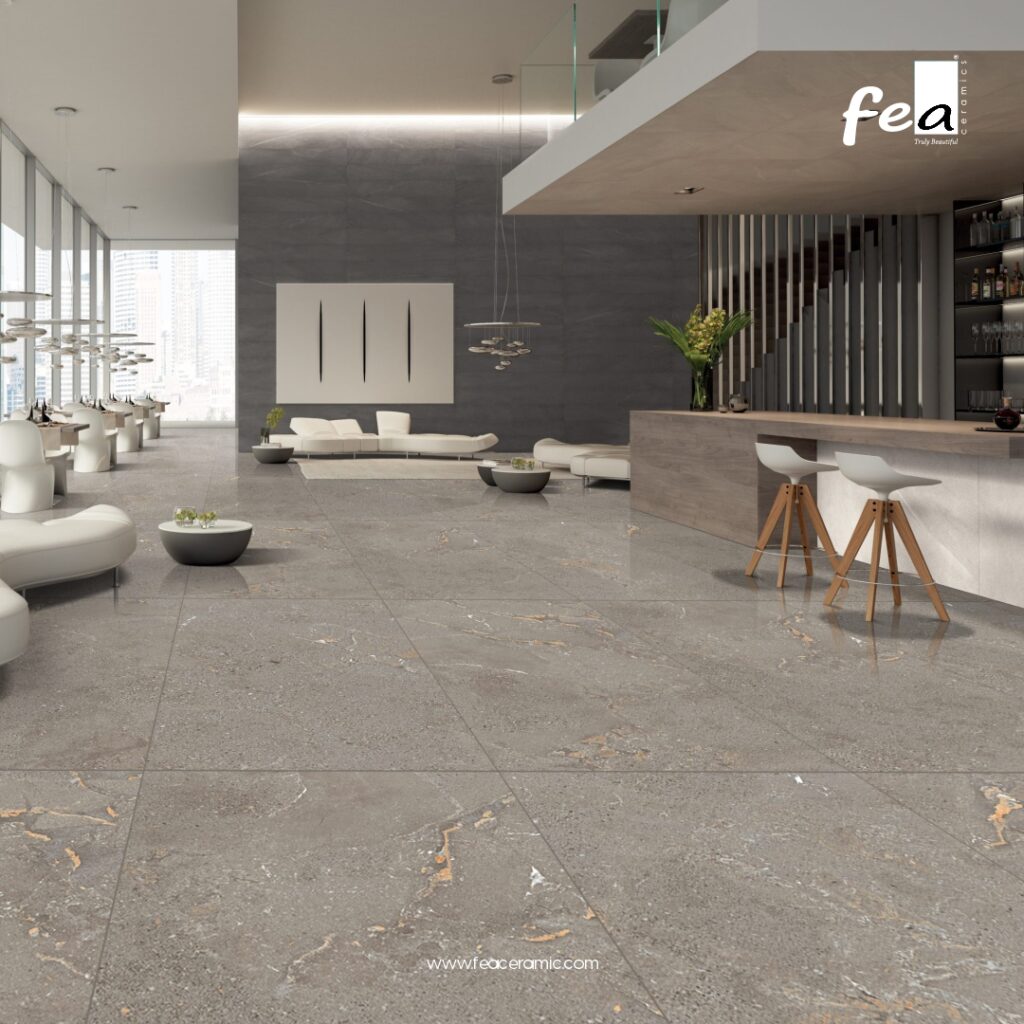 &ldquo;FEA Ceramics porcelain tiles with natural stone-inspired aesthetics.&rdquo;
