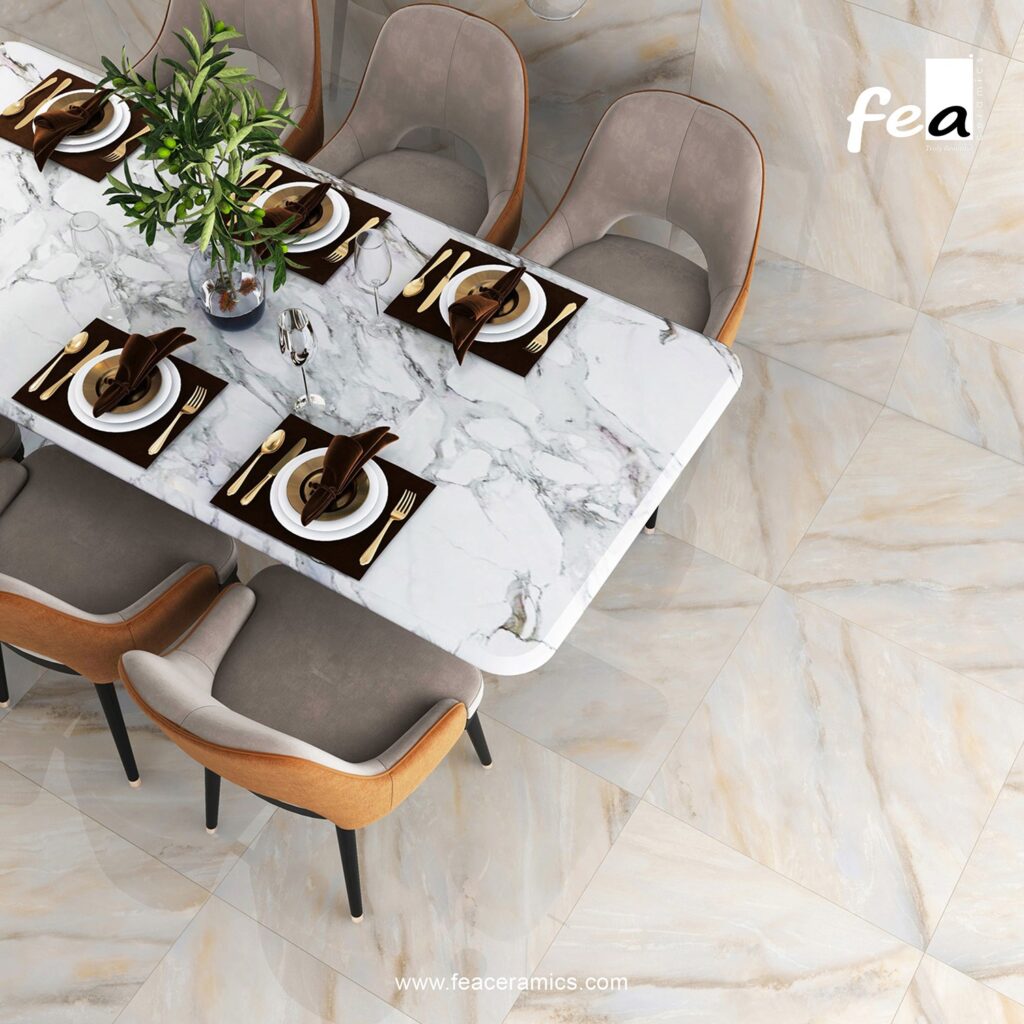 &ldquo;FEA Ceramics porcelain tiles with natural stone-inspired aesthetics.&rdquo;