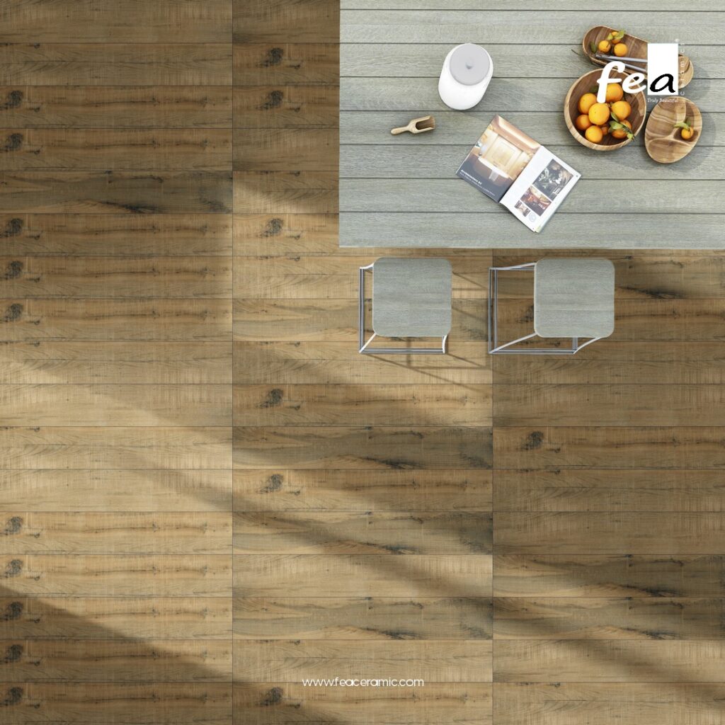&ldquo;Stylish Wooden Planks Floor Tiles from FEA Ceramics combining durability and design.&rdquo;