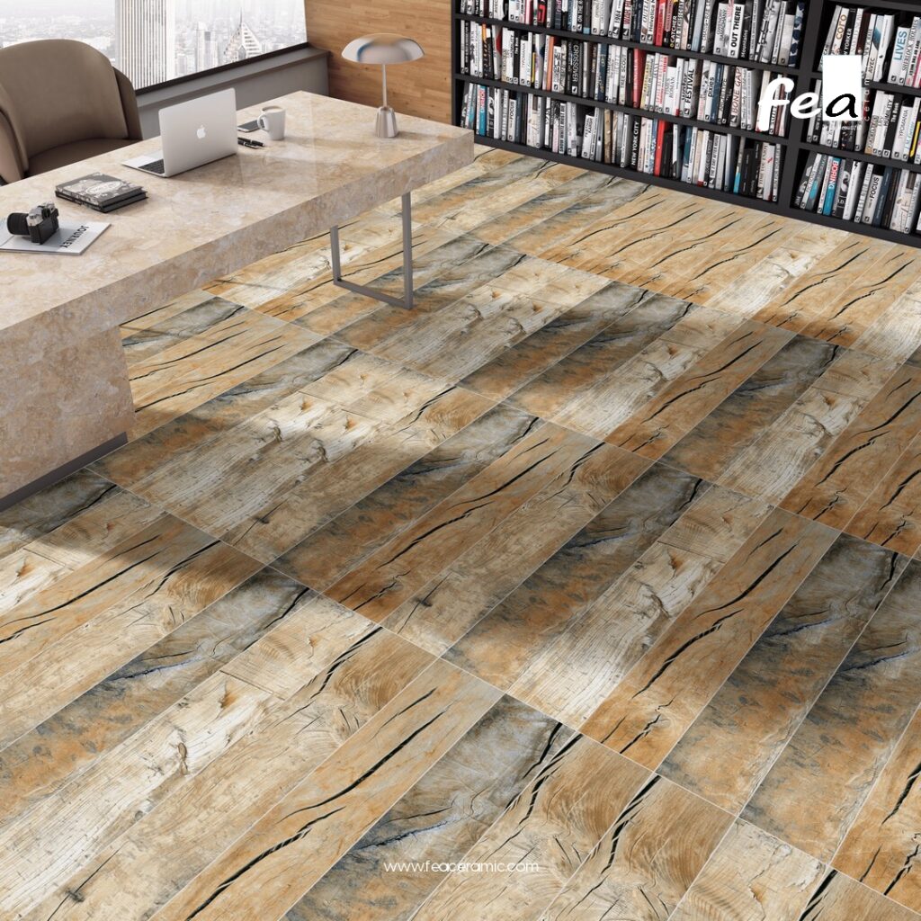 &ldquo;Stylish Wooden Planks Floor Tiles from FEA Ceramics combining durability and design.&rdquo;