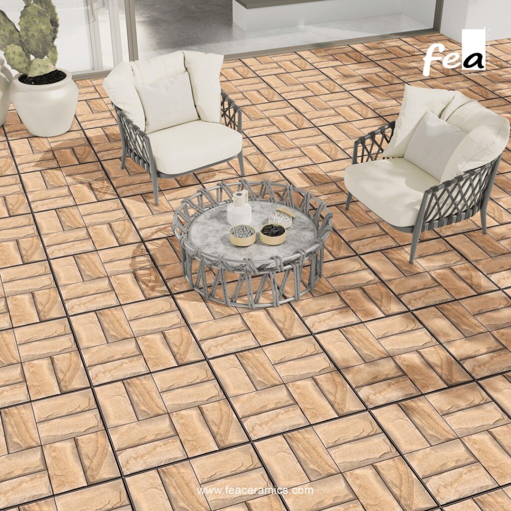 High strength vitrified parking tiles for outdoor use