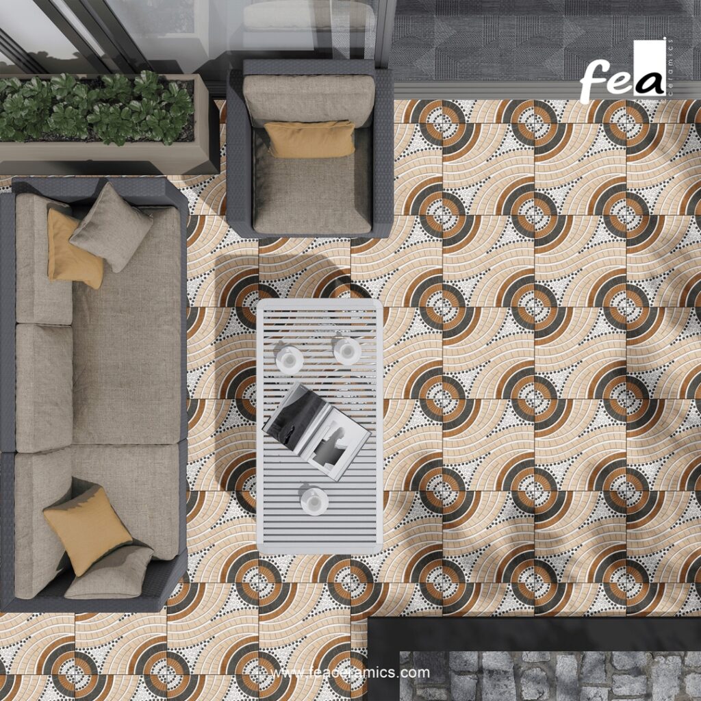 Modern design parking tiles for outdoor spaces