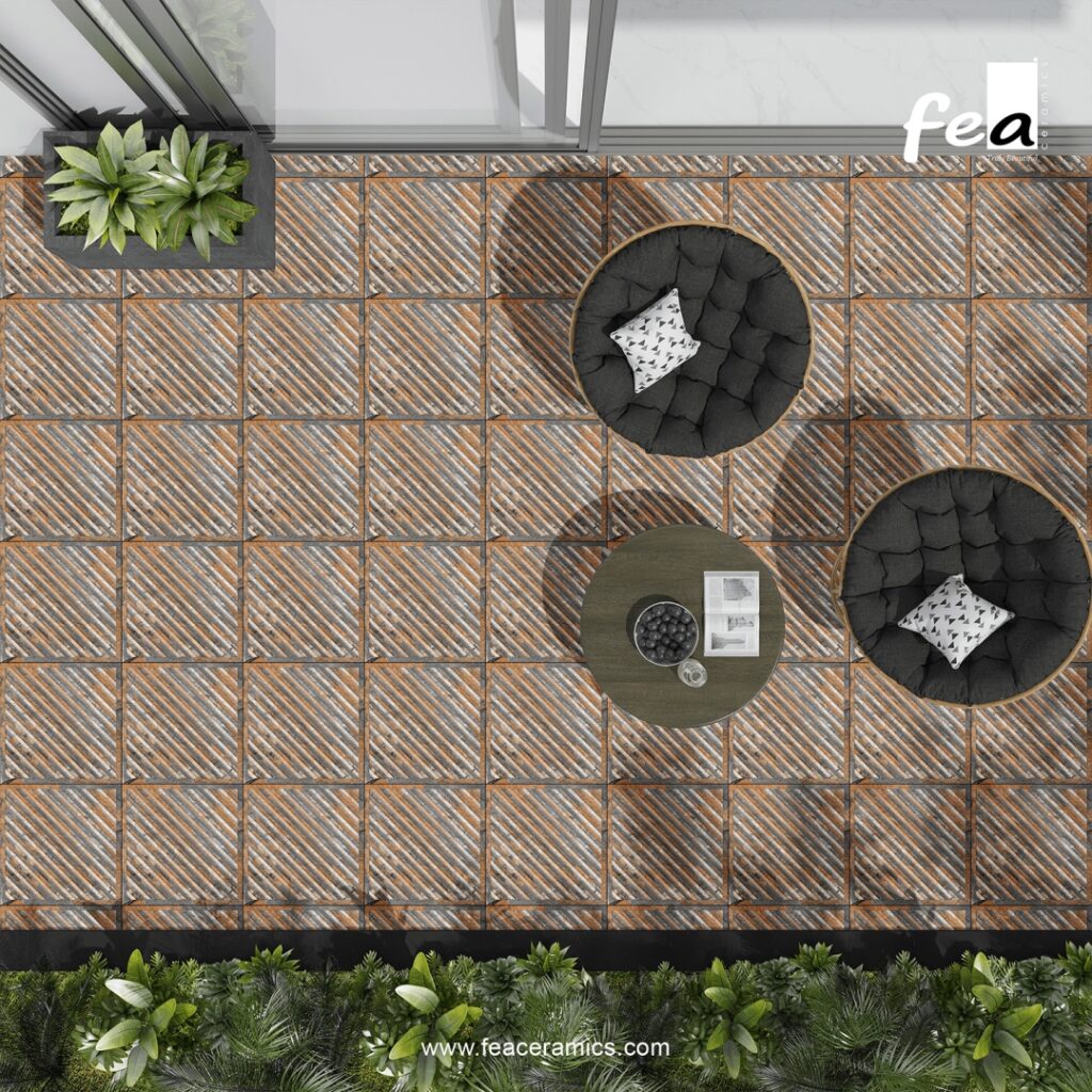 Outdoor tiles suitable for heavy vehicle parking