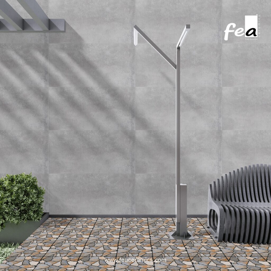 Rough surface parking tiles for enhanced grip