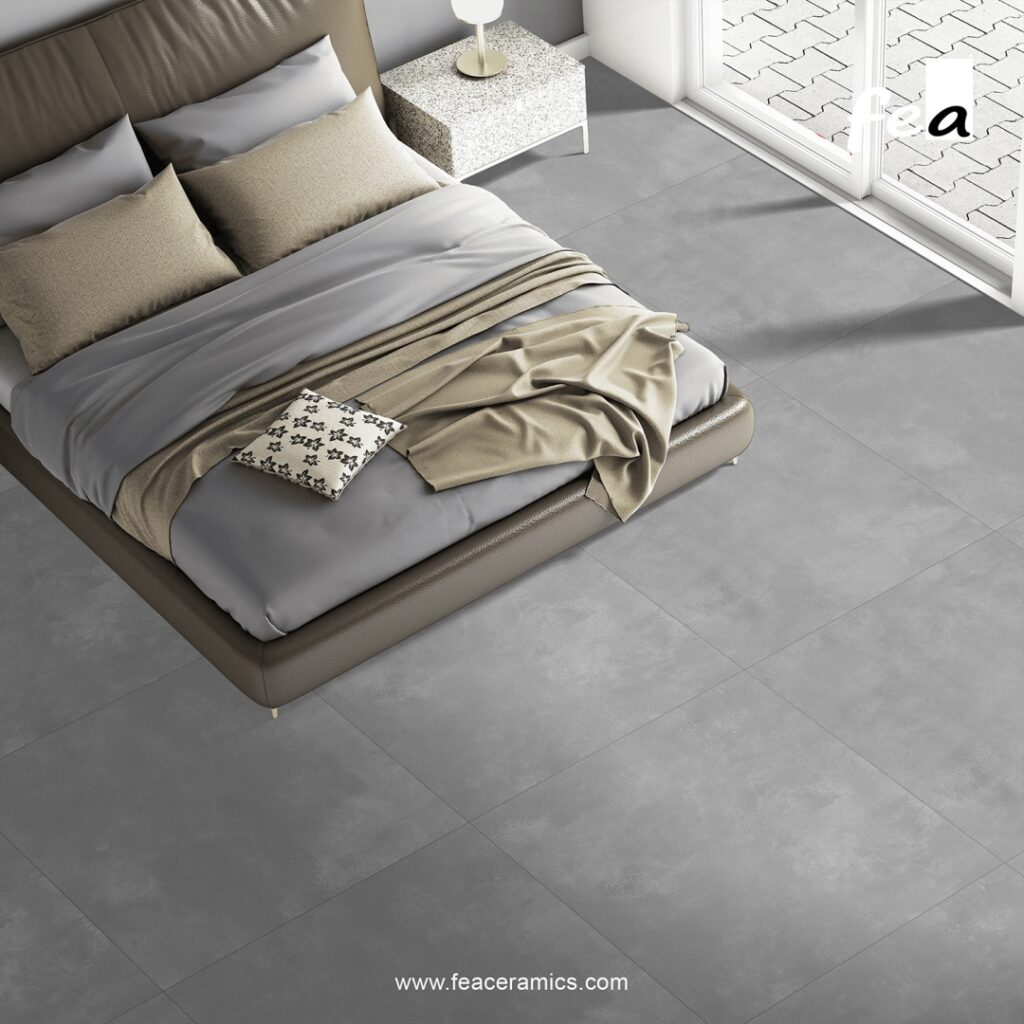 Elegant white porcelain slab tile surface