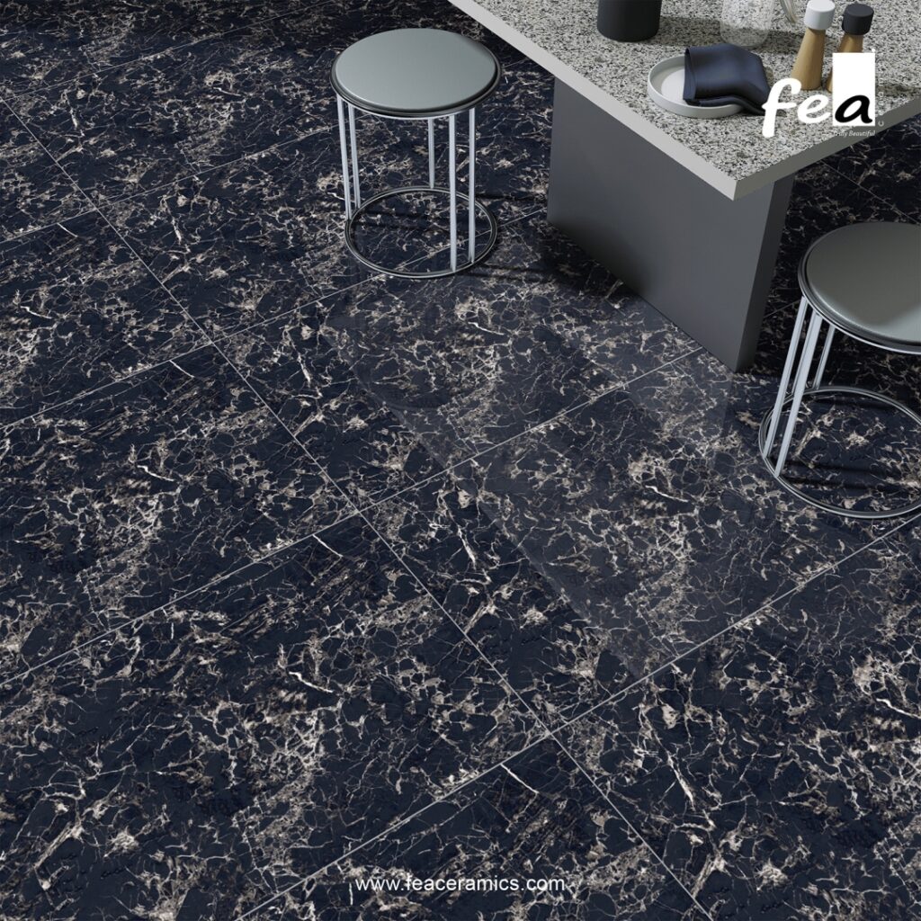 Elegant white porcelain slab tile surface