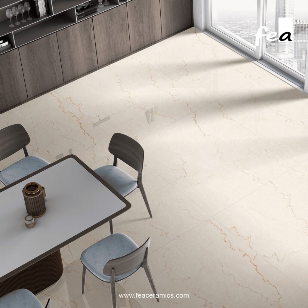 Designer porcelain slab tile wall panel