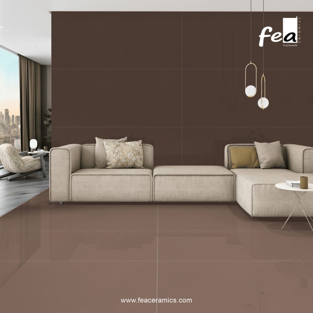 Luxury interior design with Fea Ceramics slab tiles