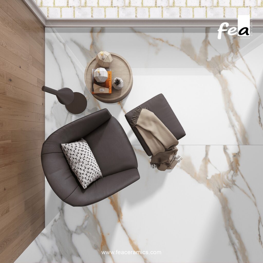 Fea Ceramics porcelain slab tile feature wall design