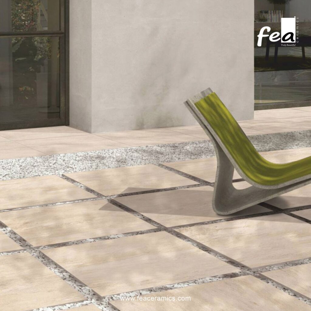 Matte finish parking tiles for exterior flooring