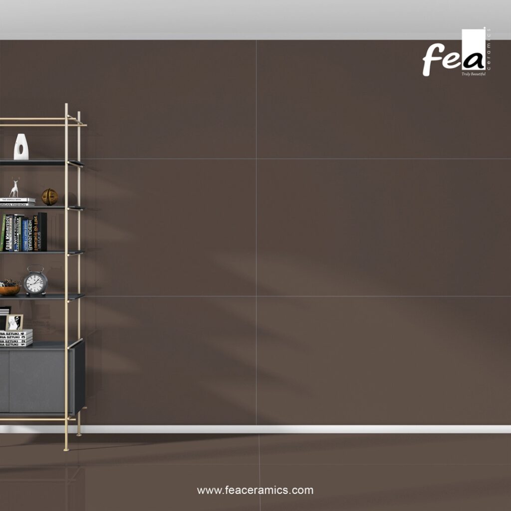 Porcelain slab tiles for high traffic flooring