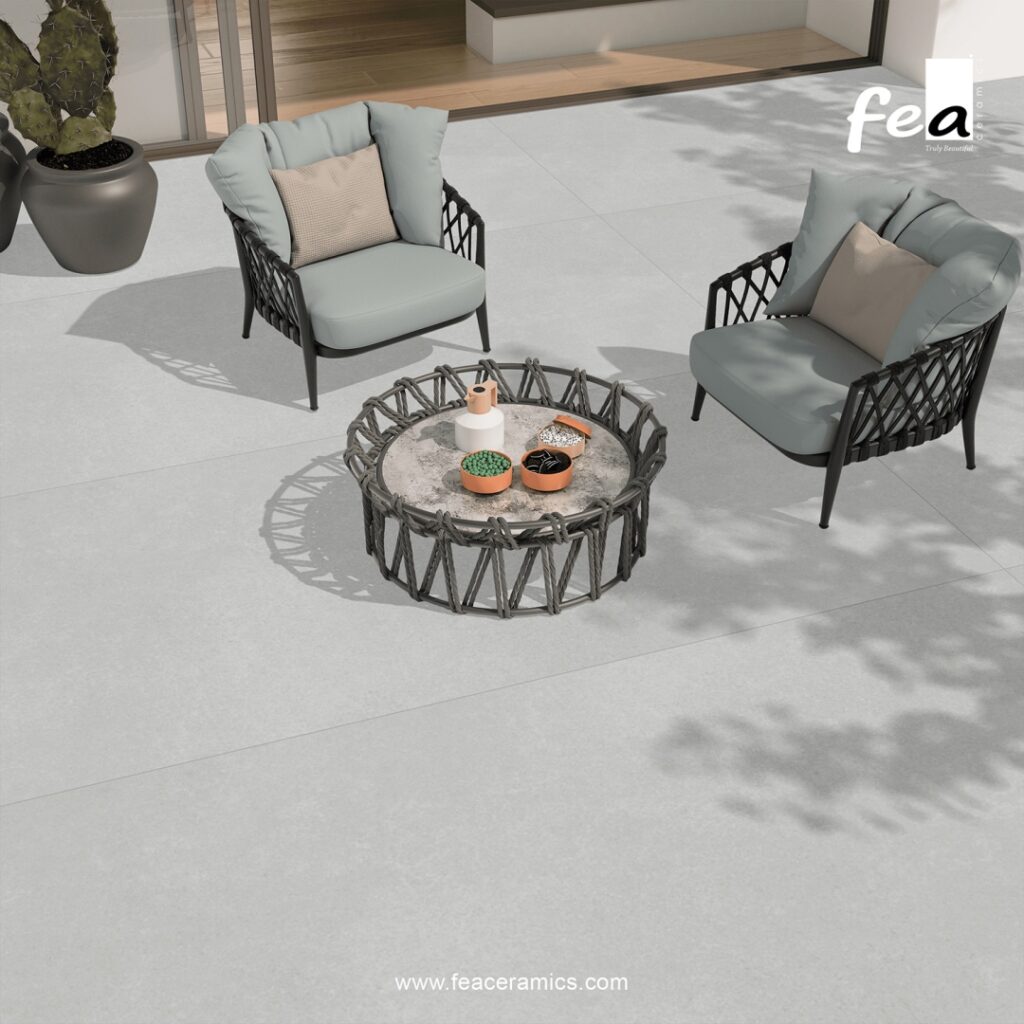 Large porcelain slab tile for hotel lobby flooring