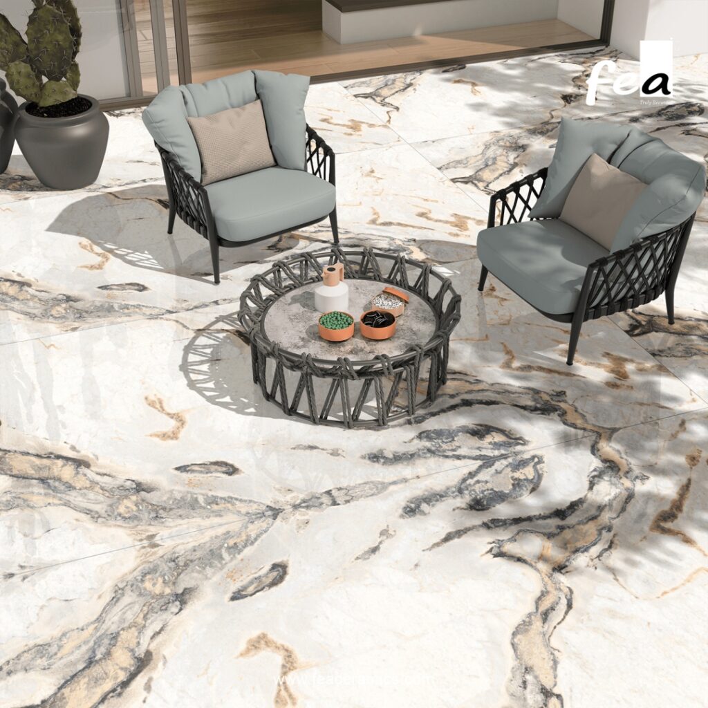 Fea Ceramics porcelain slab tile feature wall design