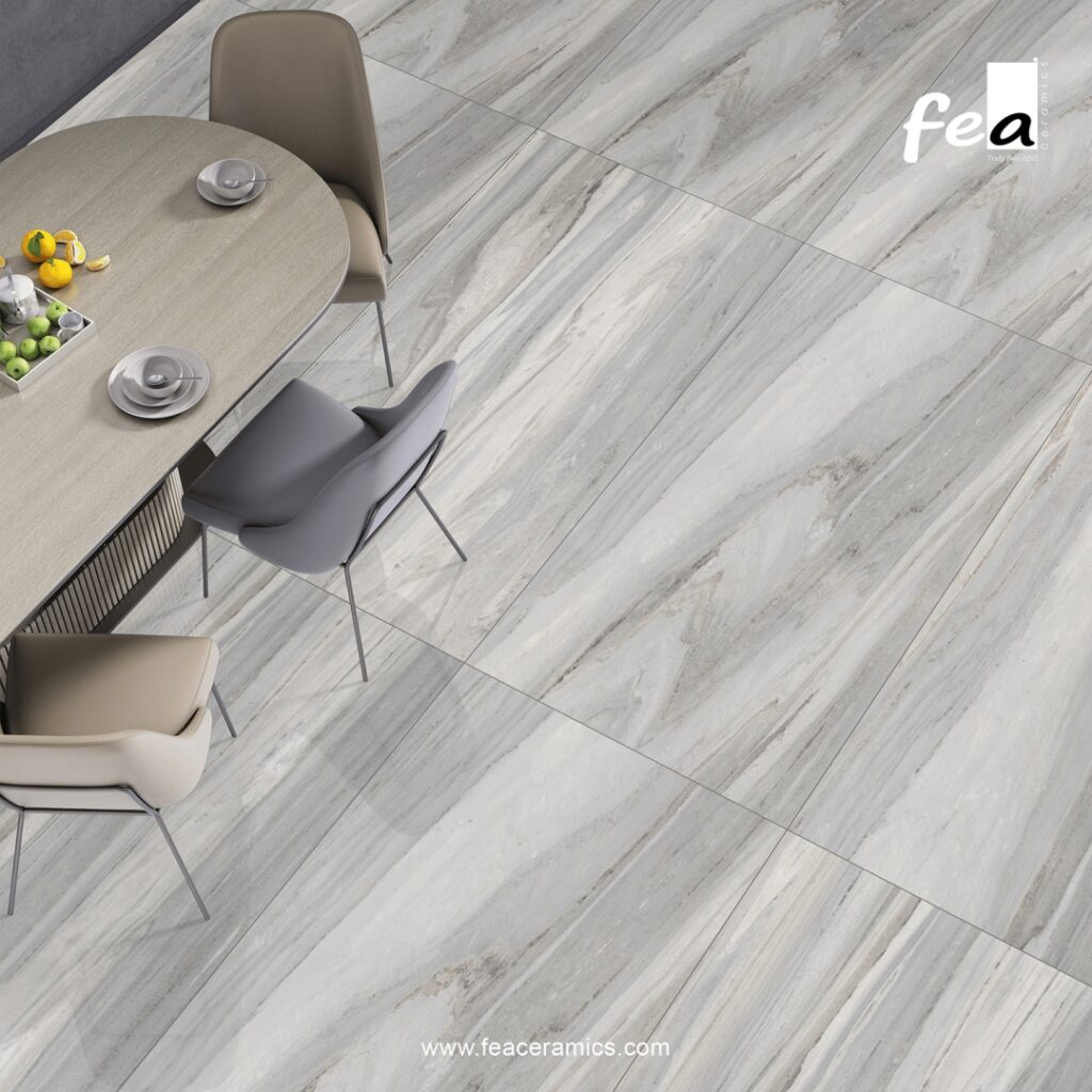 Designer porcelain slab tile wall panel