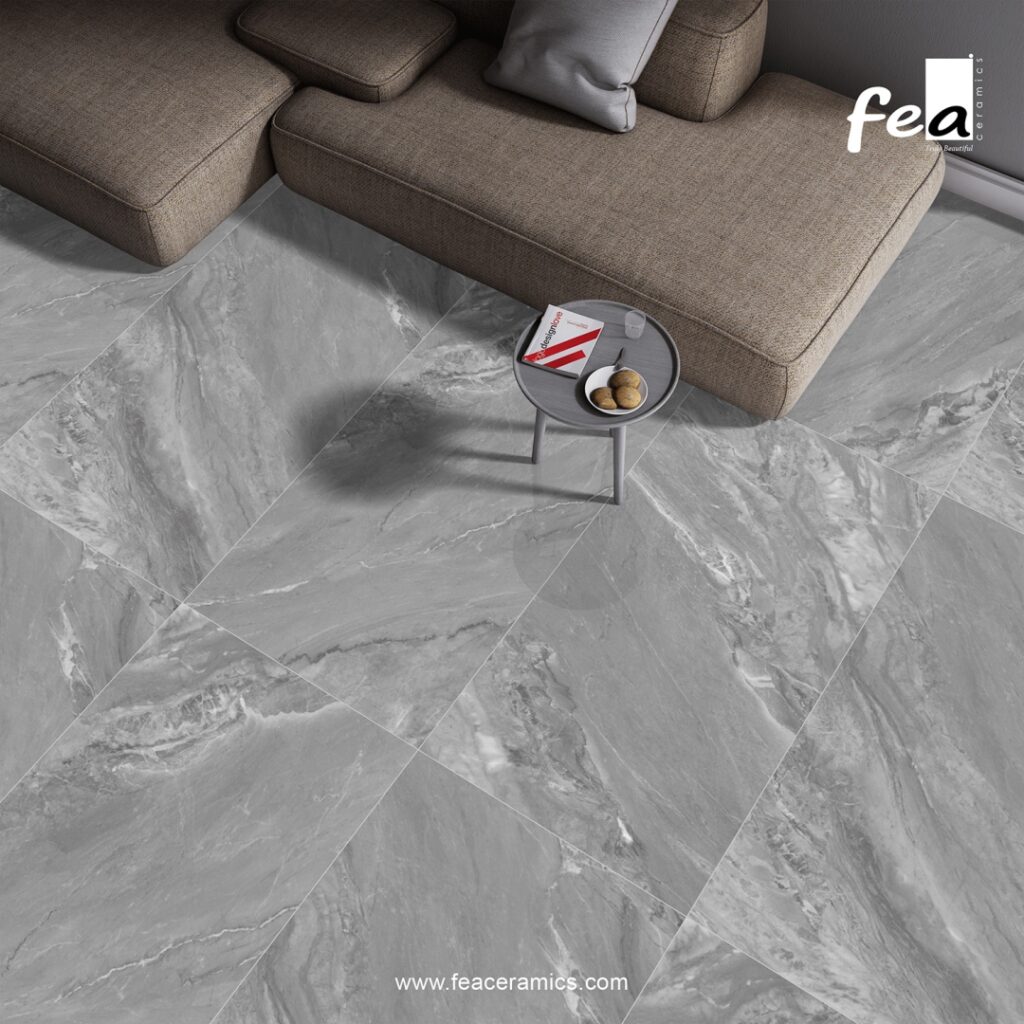 Elegant white porcelain slab tile surface