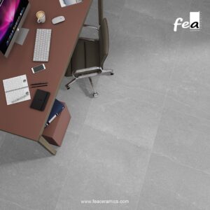 Porcelain slab tiles for high traffic flooring