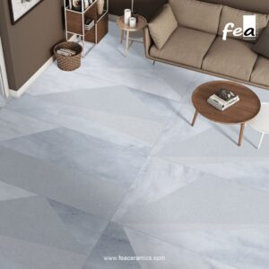 Designer porcelain slab tile wall panel