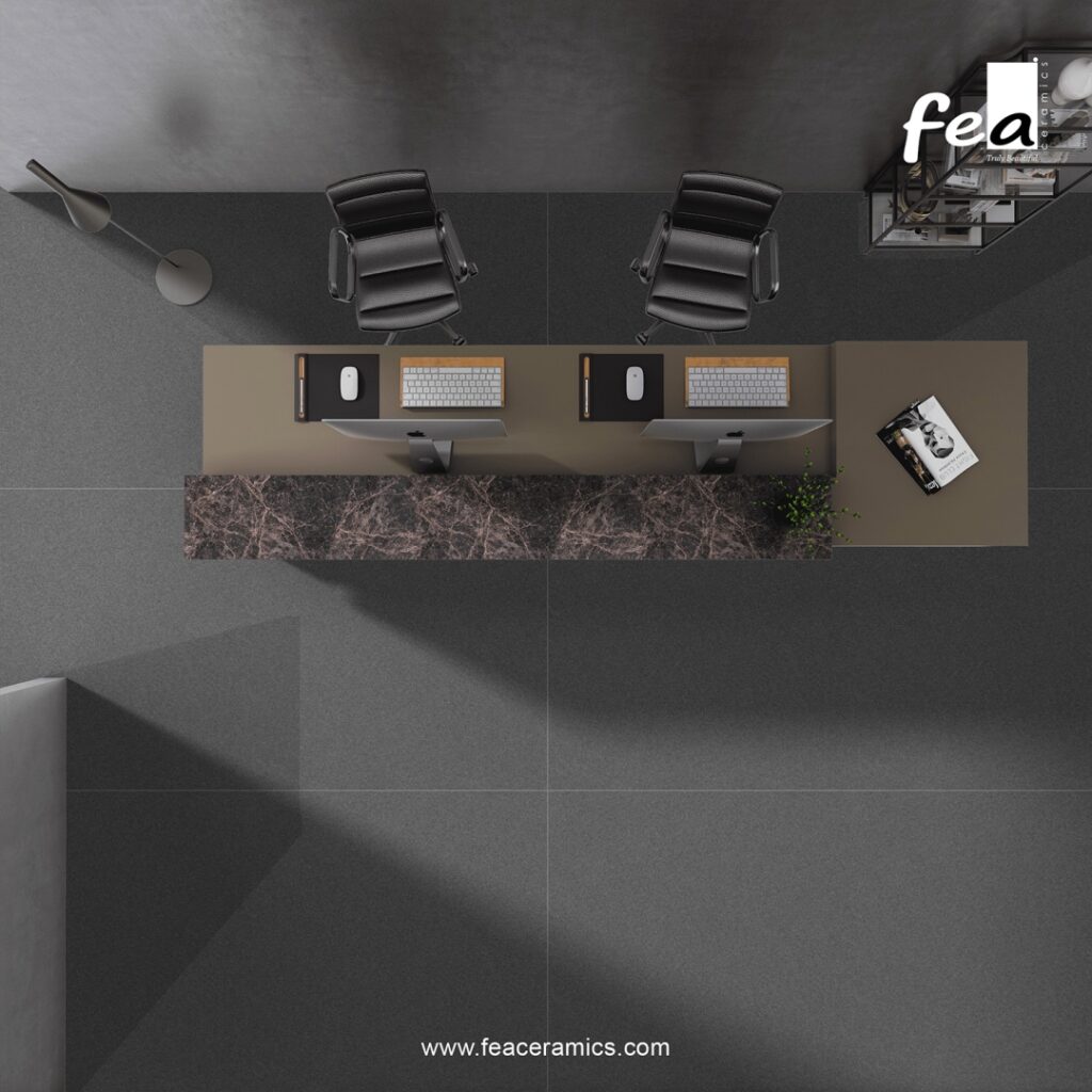 Seamless wall cladding with Fea Ceramics porcelain slab tiles