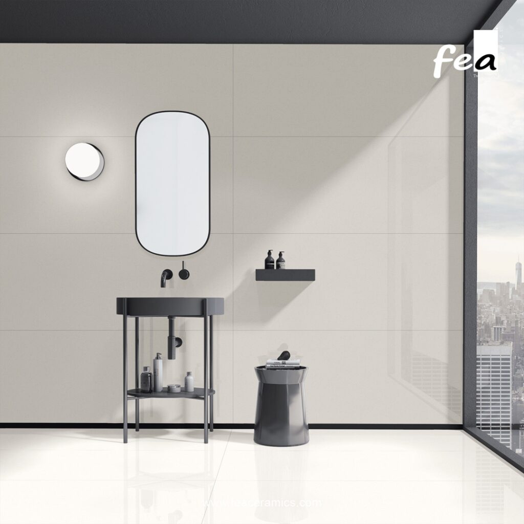 Luxury interior design with Fea Ceramics slab tiles