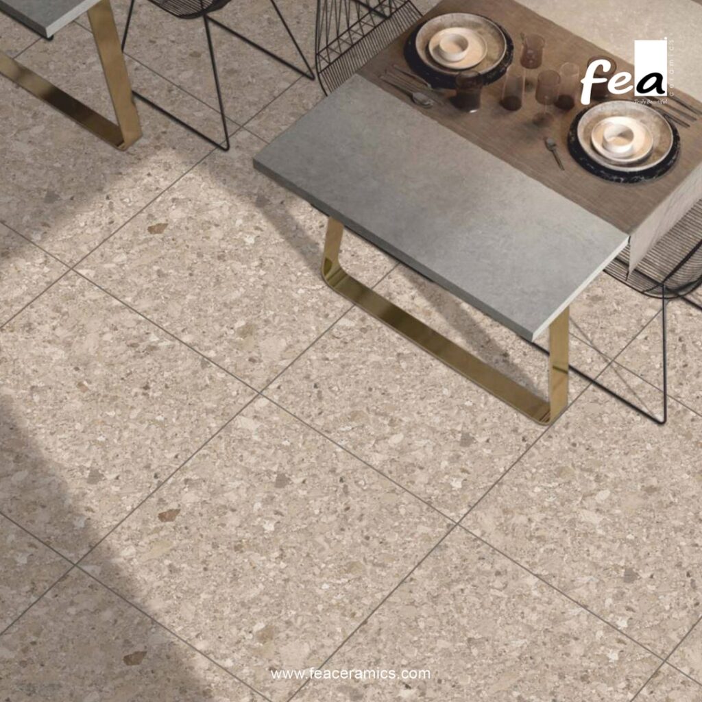 Exterior car parking tiles with durable surface