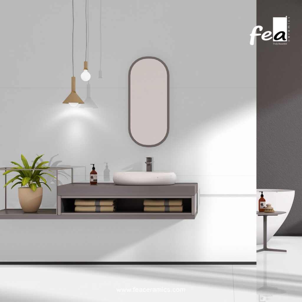 Scratch resistant porcelain slab surface