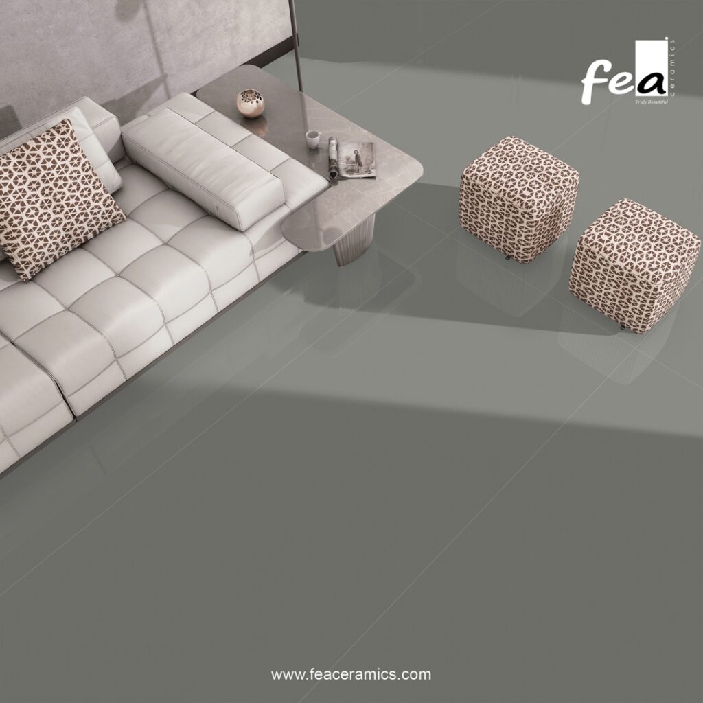 Luxury interior design with Fea Ceramics slab tiles