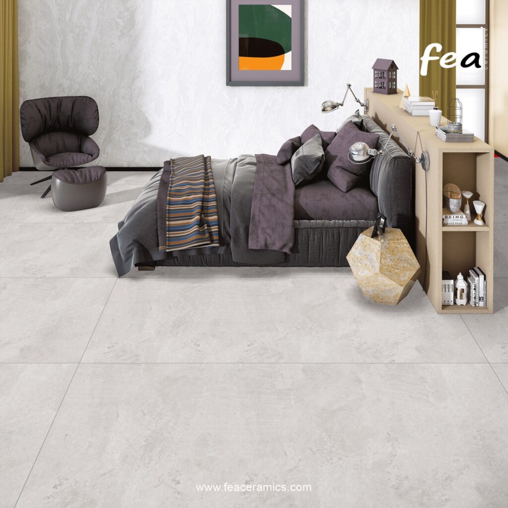 Designer porcelain slab tile wall panel