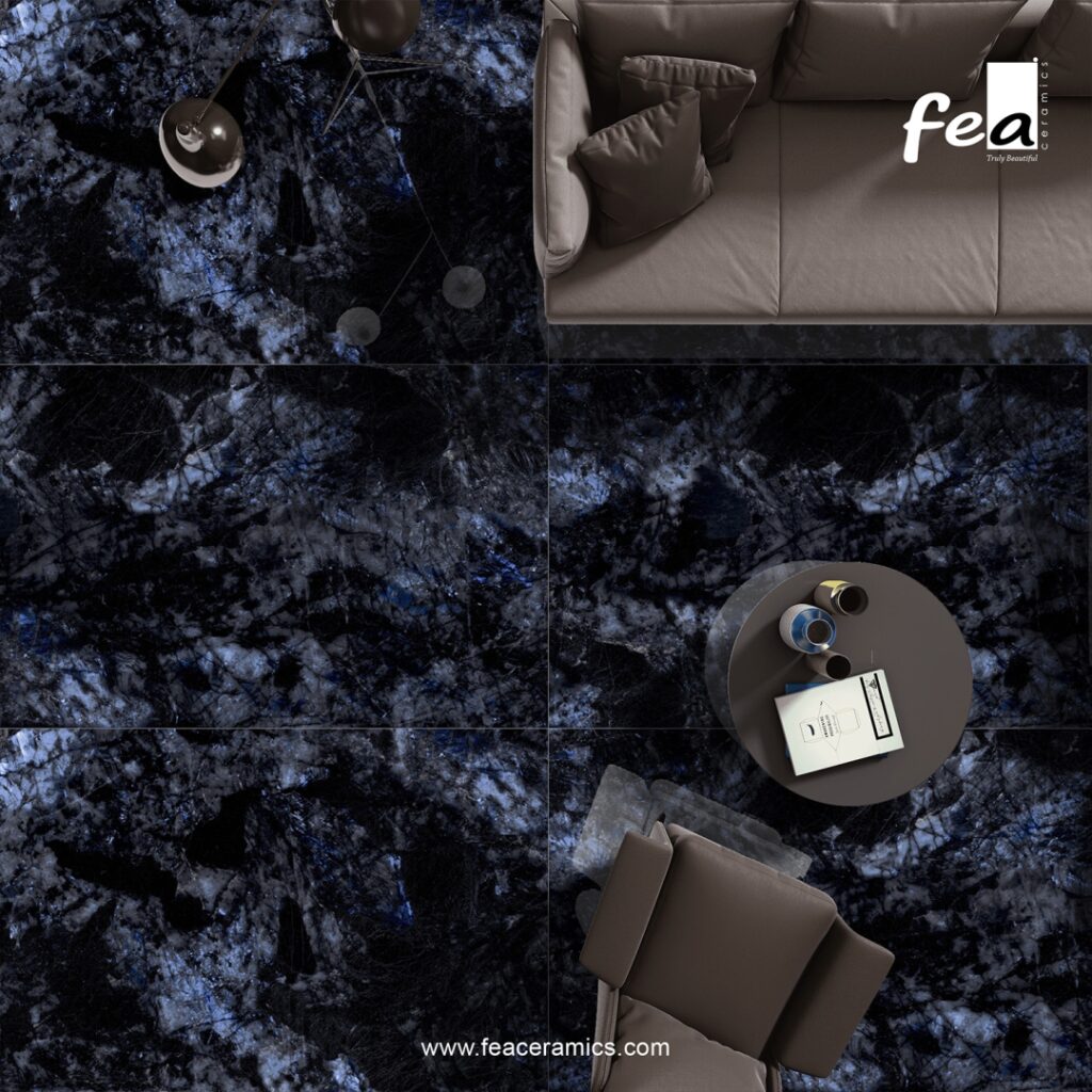 Designer porcelain slab tile wall panel