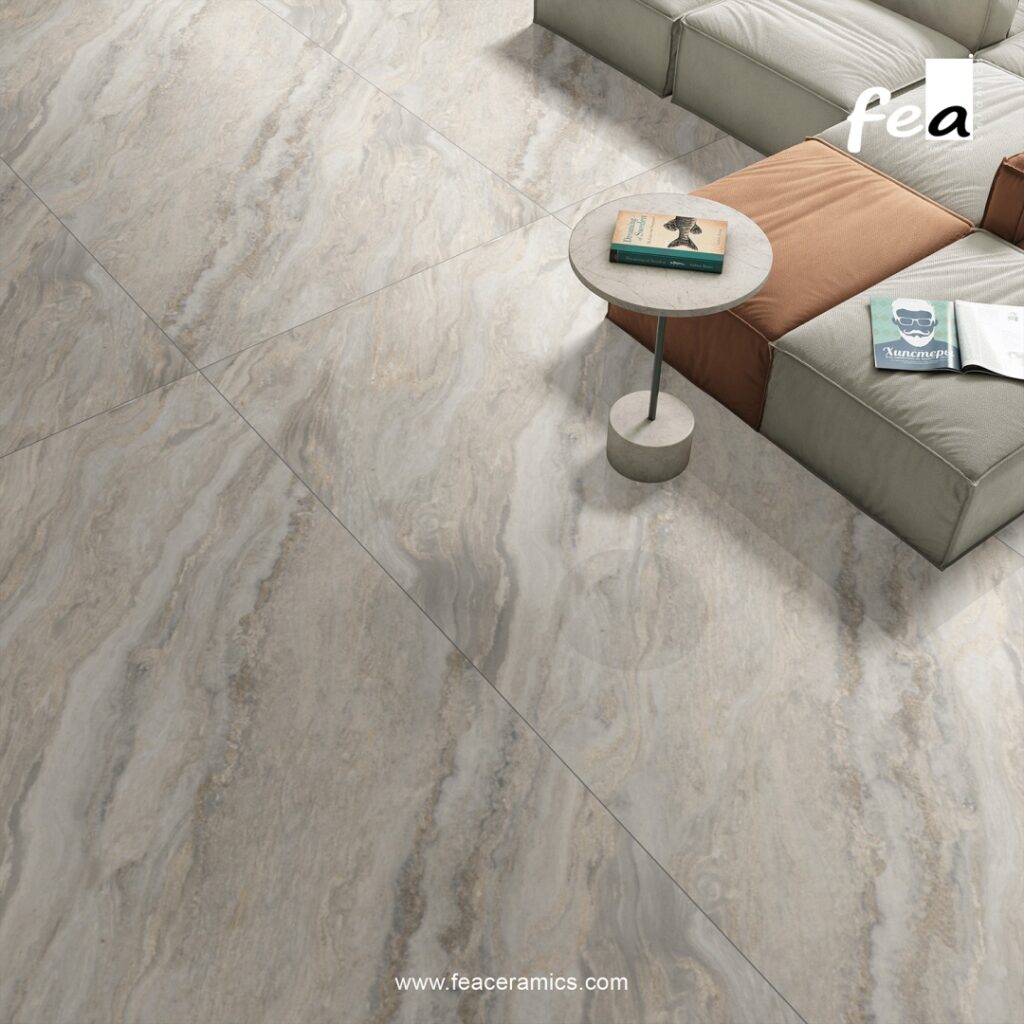 Seamless wall cladding with Fea Ceramics porcelain slab tiles